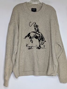 Abercrombie Men’s Cowboy Sweater, Size XL